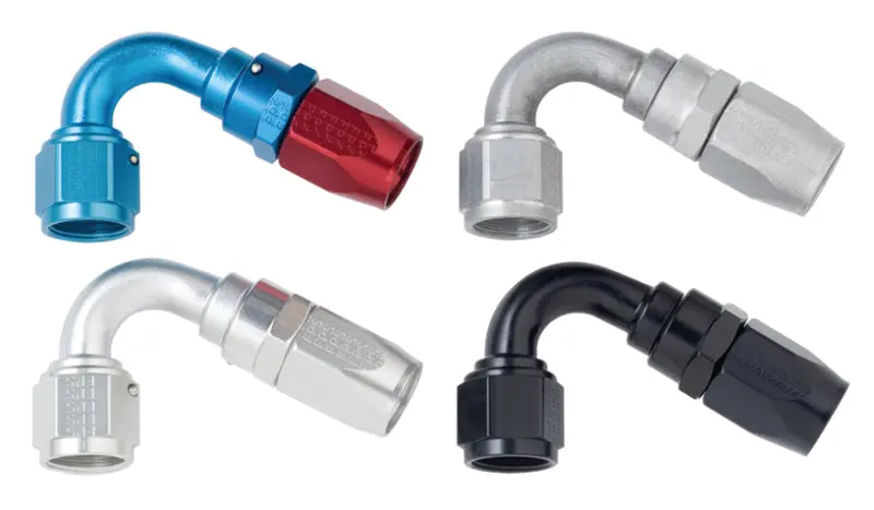 Fragola -12An X 120 Degree Power Flow Hose End - Blue/Red 1
