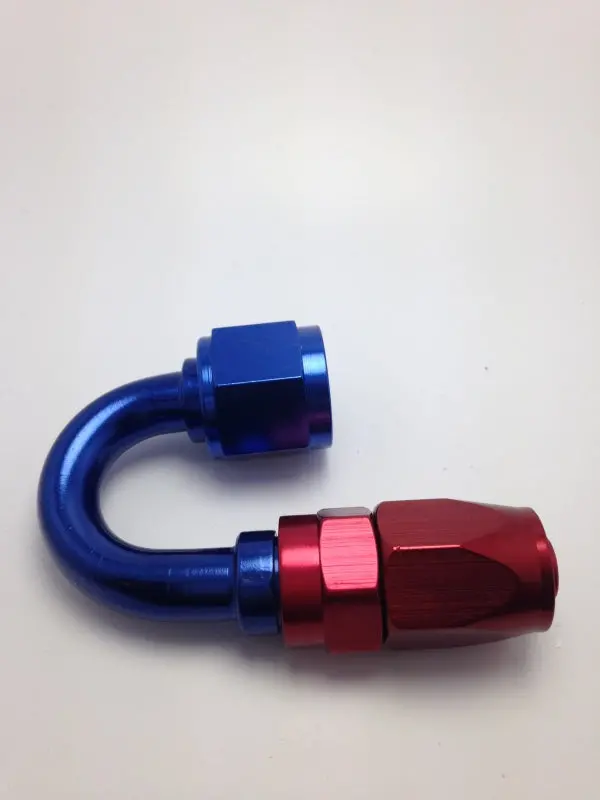 Fragola -10An Fem X -8An Hose 180 Degree Reducing Hose End - Blue/Red 1