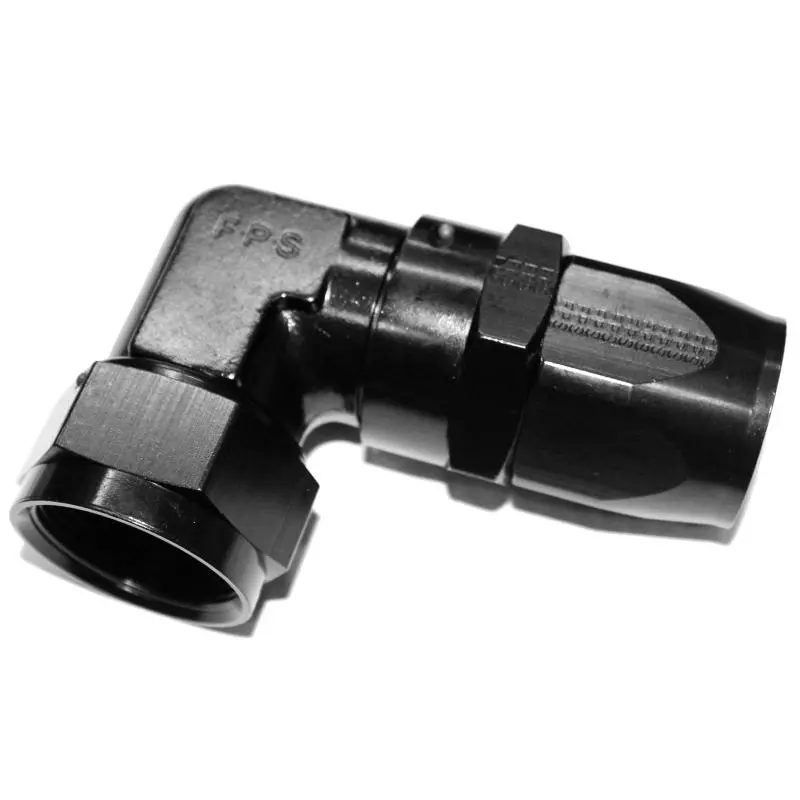 Fragola -12An X 90 Degree Low Profile Forged Hose End - Black 1