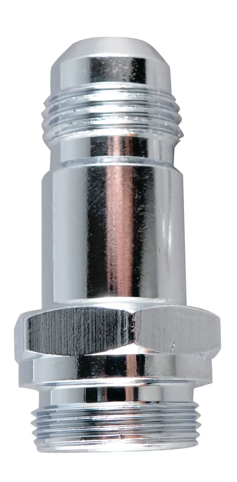 Fragola -8An X 7/8-20 Male Adapter- Dual Feed - Chrome 1