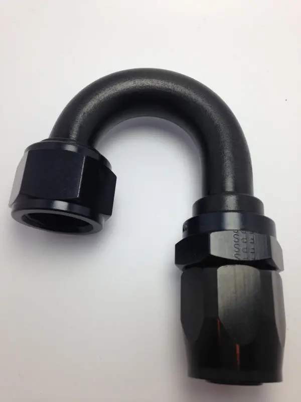 Fragola -10An Nut X -12An Hose Reducing Hose End 180 Degree - Black 1