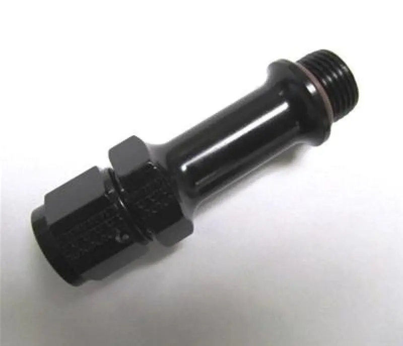 Fragola -6An X 9/16-24 Carb Adapter Long 3In - Black 1