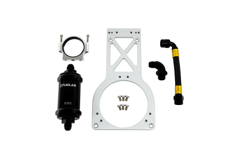 Fuelab Fuel Surge Upgrade Filter Kit (Bracket/Hardware/Hose Assembly/90 Degree Fitting) - 235Mm 1