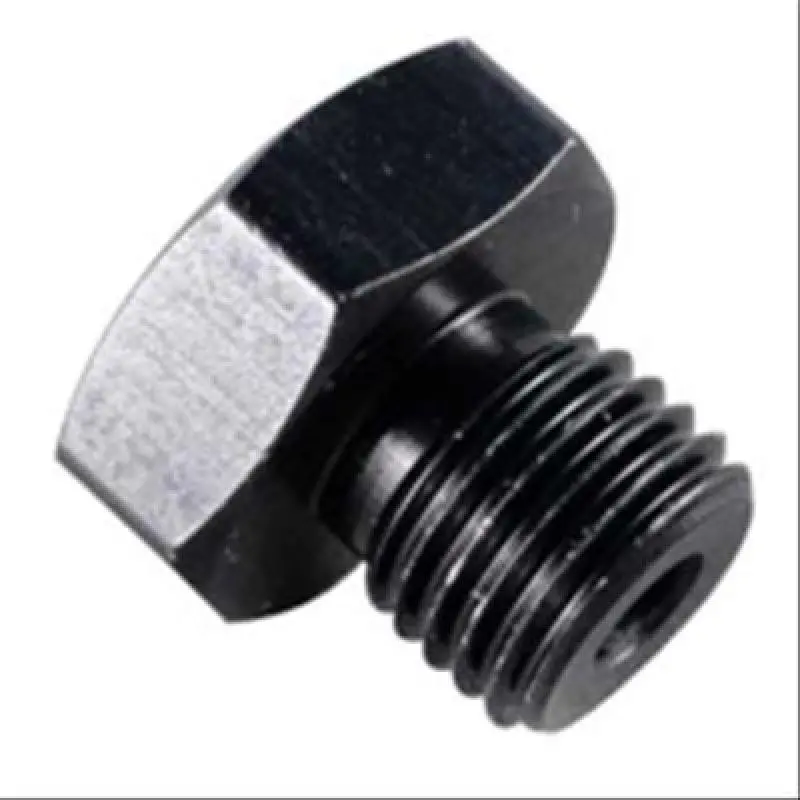 Fragola -6An Port Plug 9/16-18 W/ 1/8 Fpt Port - Black 1