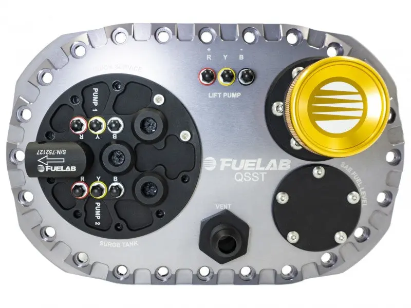 Fuelab Quick Service Surge Tank W/Bosch Lift Pump & Dual 500Lph Brushed Pumps W/Controller -Titanium 2