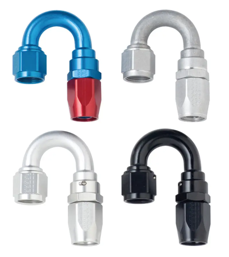 Fragola -16An X 180 Degree Power Flow Hose End - Black 1