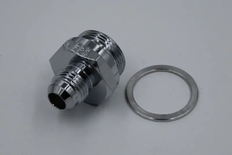 Fragola -6An X 7/8-20 Male Adapter-Dual Feed - Chrome 1