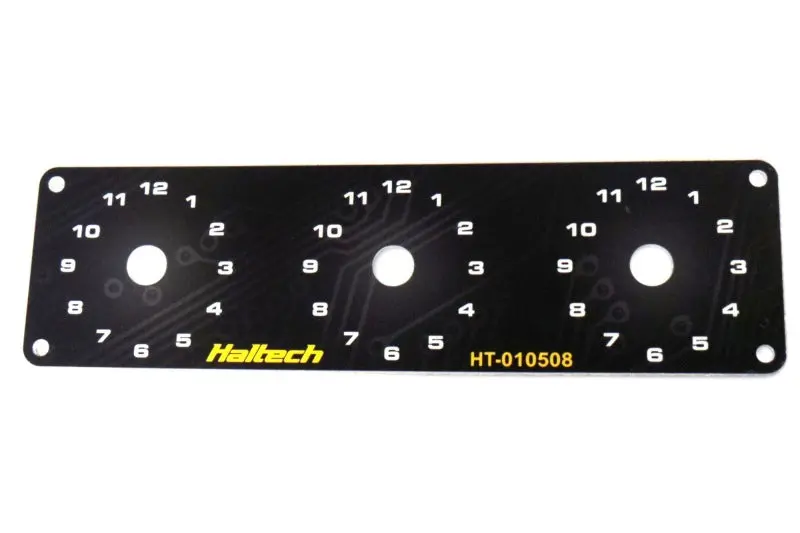Haltech Triple Switch Panel W/Yellow & Red Knobs 2