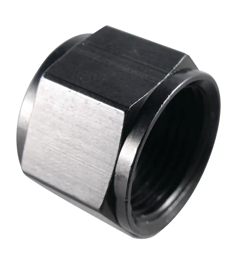 Fragola -6An Aluminum Flare Cap W/ 1/8 Fpt Black 1