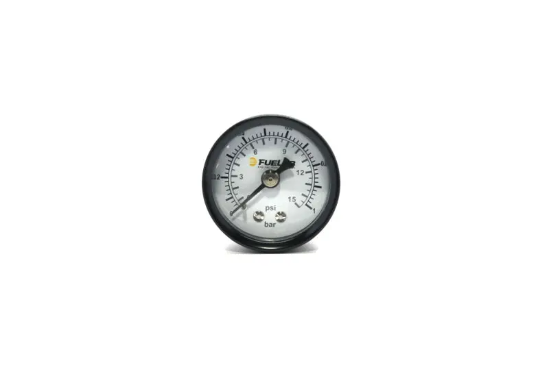 Fuelab 1.5In Carb Fuel Pressure Gauge - Range 0-15 Psi (Dual Bar/Psi Scale) 1