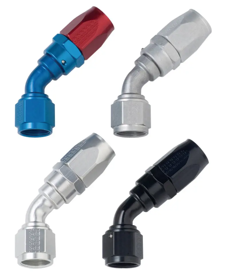 Fragola -10An X 45 Degree Power Flow Hose End - Black 1