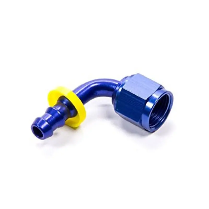 Fragola -10An Nut X -8An 90 Degree Push-Lite Hose End For Fuel Cell Conversion - Blue 1