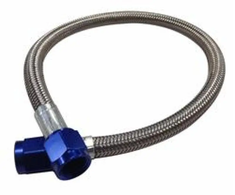 Fragola -4An Hose Assembly Straight X Straight 96In Blue Nuts Nitrous Supply Line (8 Feet) 1