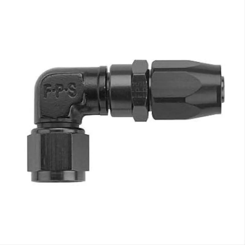 Fragola -6An X 90 Degree Low Profile Forged Hose End - Black 1
