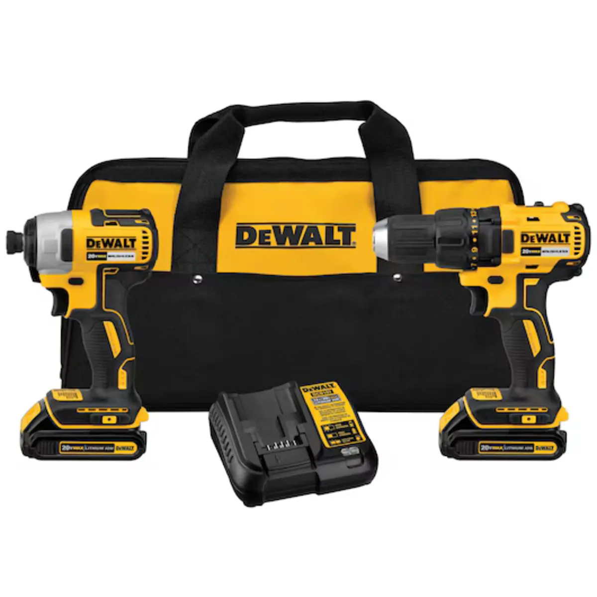 Dewalt Dck277c2 20V Max* Compact Drill/Driver And Impact Driver Combo Kit 1