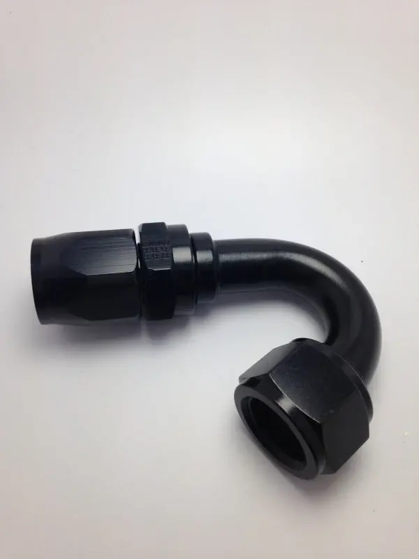 Fragola -10An Nut X -12An Hose Reducing Hose End 150 Degree - Black 1