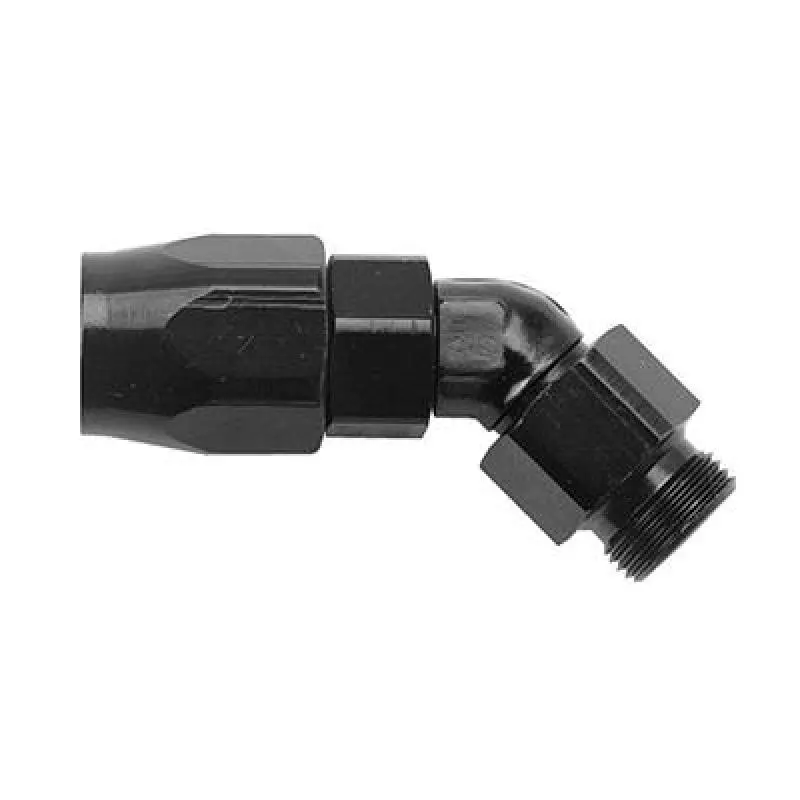 Fragola -6An X 45 Degree X 9/16-18 (6) Hose End - Black 1