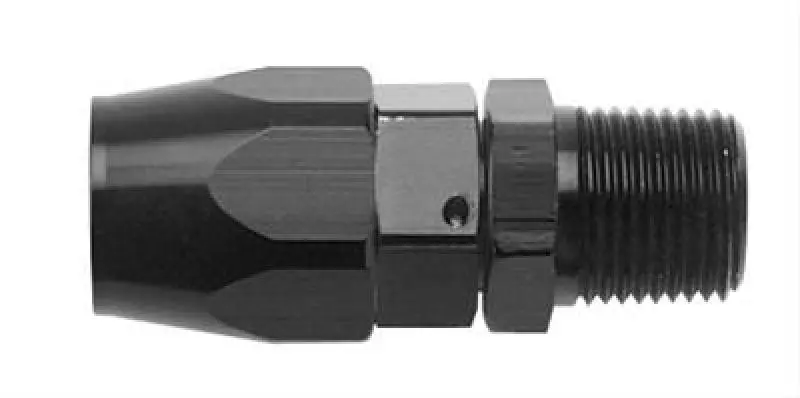Fragola -6An Straight Hose End X 1/4 Npt - Black 1