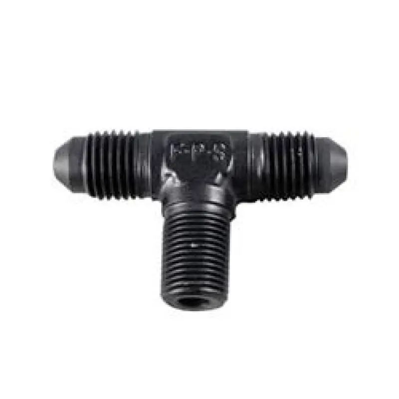 Fragola -6An Tee 1/4 Npt On The Side - Black 1