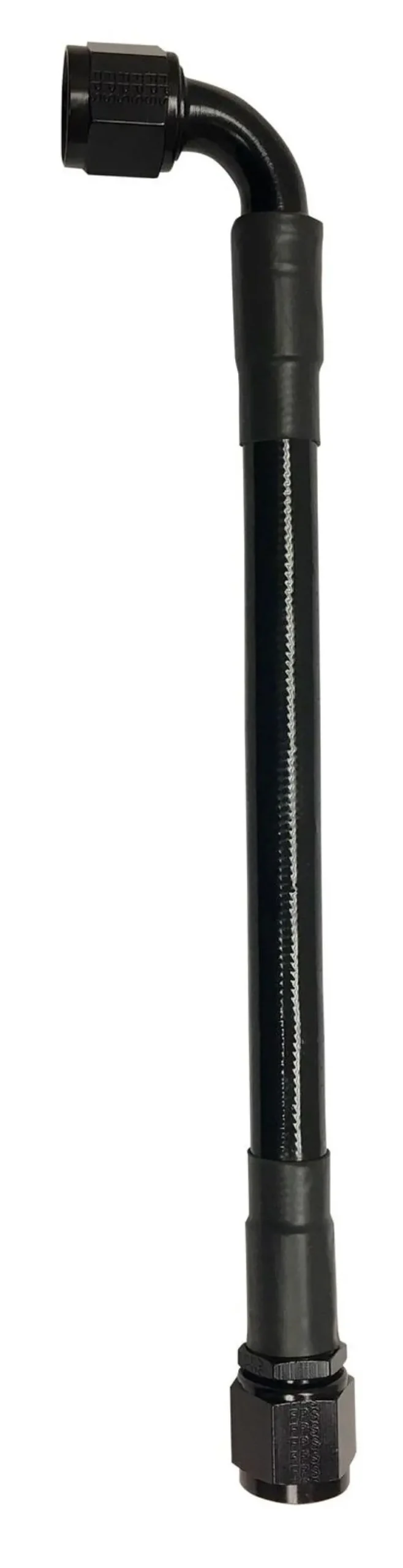 Fragola -6An Ext Black Ptfe Hose Assembly Straight X 90 Degree 84In 1