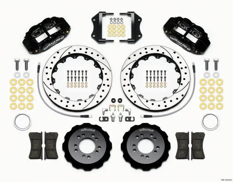 Wilwood Narrow Superlite 6R Front Brake Hat Kit – 12.88" Drilled Rotor, Fits 2013+ Ford Focus St (Includes Lines) 1