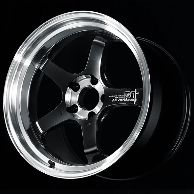 Advan Gt Beyond-R 18X9.5 Inch Alloy Wheel – 5X114.3 Bolt Pattern, +5 Offset, 73Mm Hub Bore, Diamond-Cut Face With Dark Platinum Black Finish 1