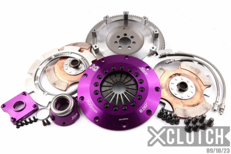 Xclutch Twin Solid Ceramic Clutch Kit – Mitsubishi Lancer Evo X (2007–2017), 2.0L, 8-Inch 1
