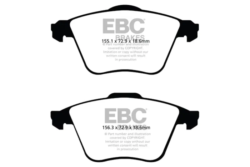 Ebc Greenstuff High-Performance Front Brake Pads For 2007–2013 Mazda 3 2.3L Turbo 1
