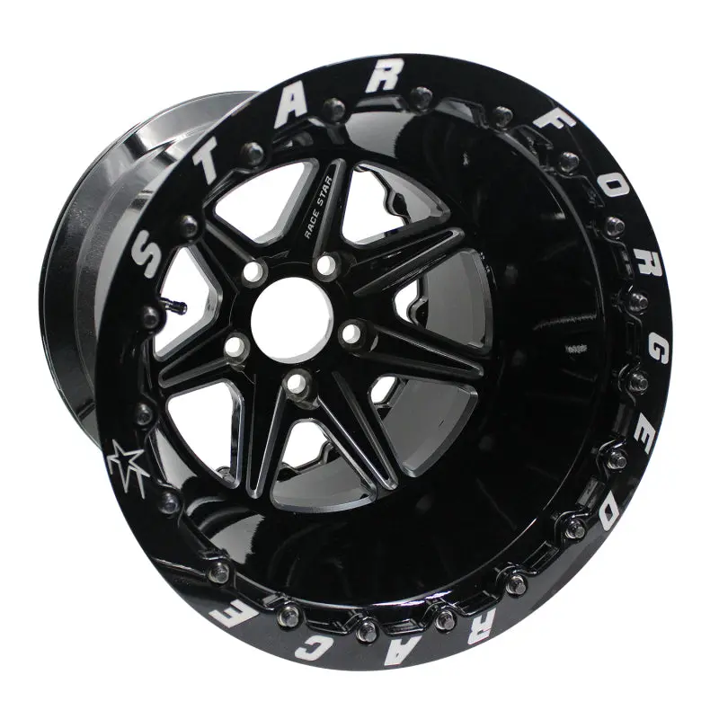 Race Star Valstar 15X10 Black Machined Accent Wheel – 5X4.75" Bolt Pattern, 5.5" Backspace, 3.072" Center Bore 1