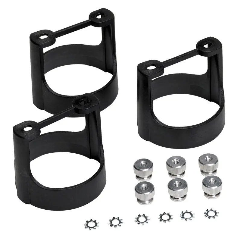 Autometer Triple 2-5/8" Black Composite Gauge Mounting Bracket Kit 1