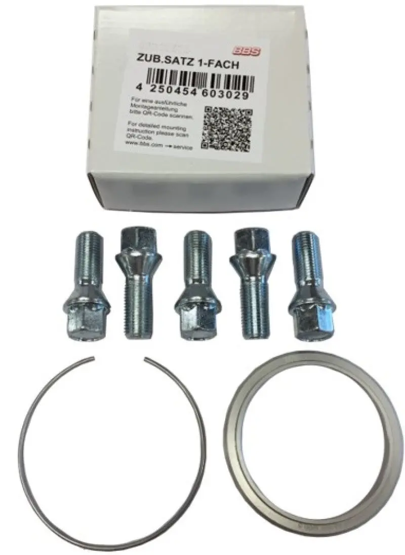 Bbs Pfs Kit - Volvo 5X108 - Includes 70Mm Od - 63.3Mm Id Ring / 70Mm Clip / Lug Bolts 1