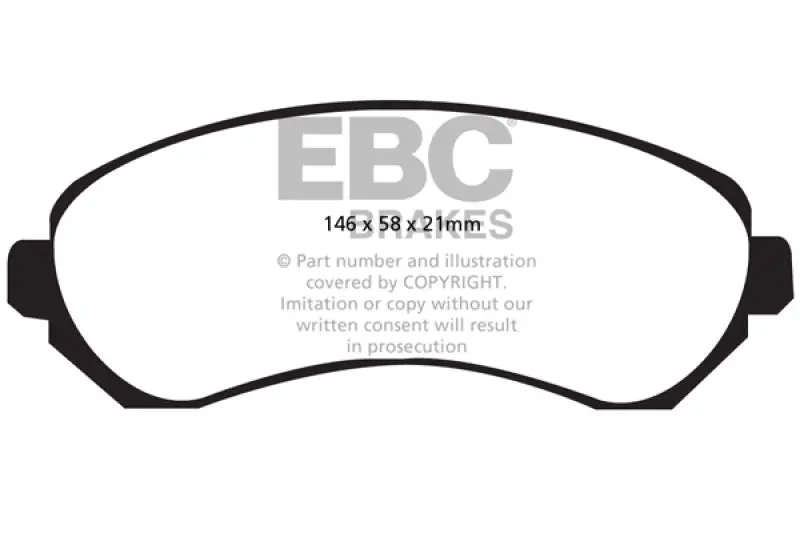 Ebc Greenstuff Front Brake Pads For 2001–2005 Buick Rendezvous 3.4L 2Wd 1