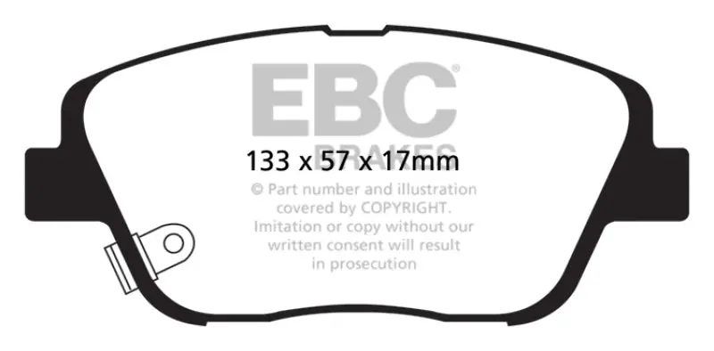Ebc Greenstuff Front Brake Pads – Engineered For 2010–2014 Hyundai Sonata 2.0T 1