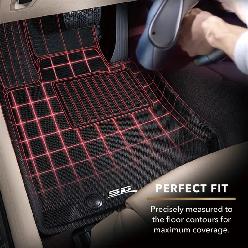 3D Maxpider Custom-Fit Floor Mats For 2009–2014 Nissan Maxima (Kagu Trim) – First Row, Black 2