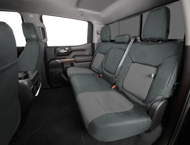 Covercraft Endura Precisionfit Seat Covers For 2019–2024 Dodge Ram – Charcoal & Silver Front Row 1