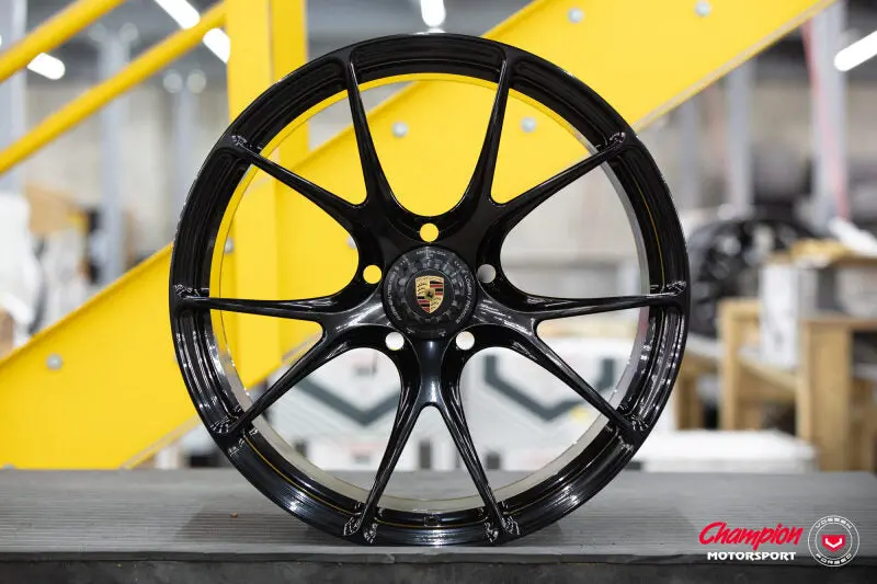 Vossen X Champion Rs74 Gloss Black Front Wheel – 20×9.5 In, Et38, Centerlock Fitment For Porsche 911 Turbo (992) 1