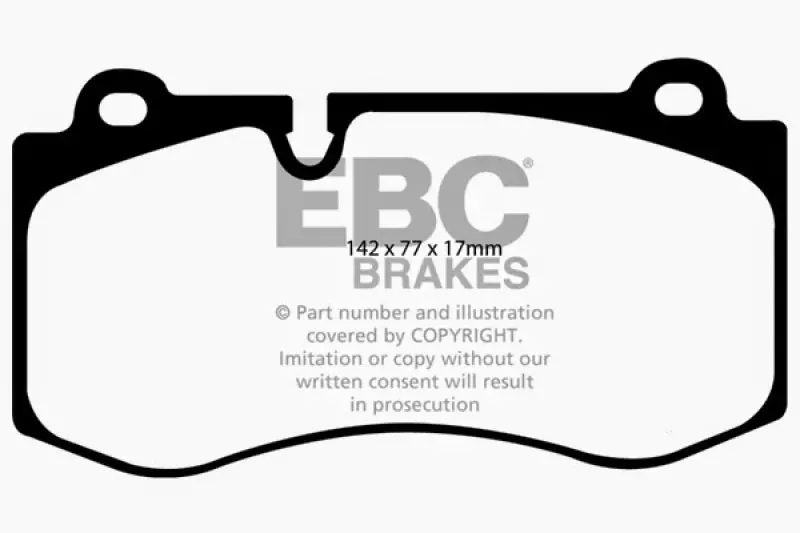 Ebc Yellowstuff High-Performance Front Brake Pads For 2007–2008 Mercedes-Benz Cl550 (5.5L) 1
