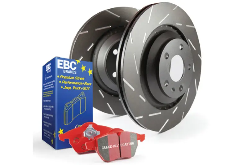 Ebc Redstuff High-Performance Brake Pads And Usr Drilled & Slotted Rotors Kit 1