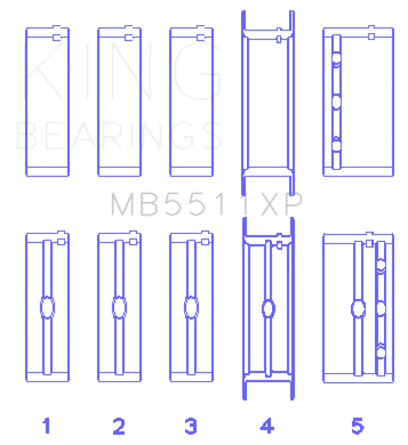 King Main Bearing Set For Gm 326/350/389/400 Engines – 3-Inch Width 1