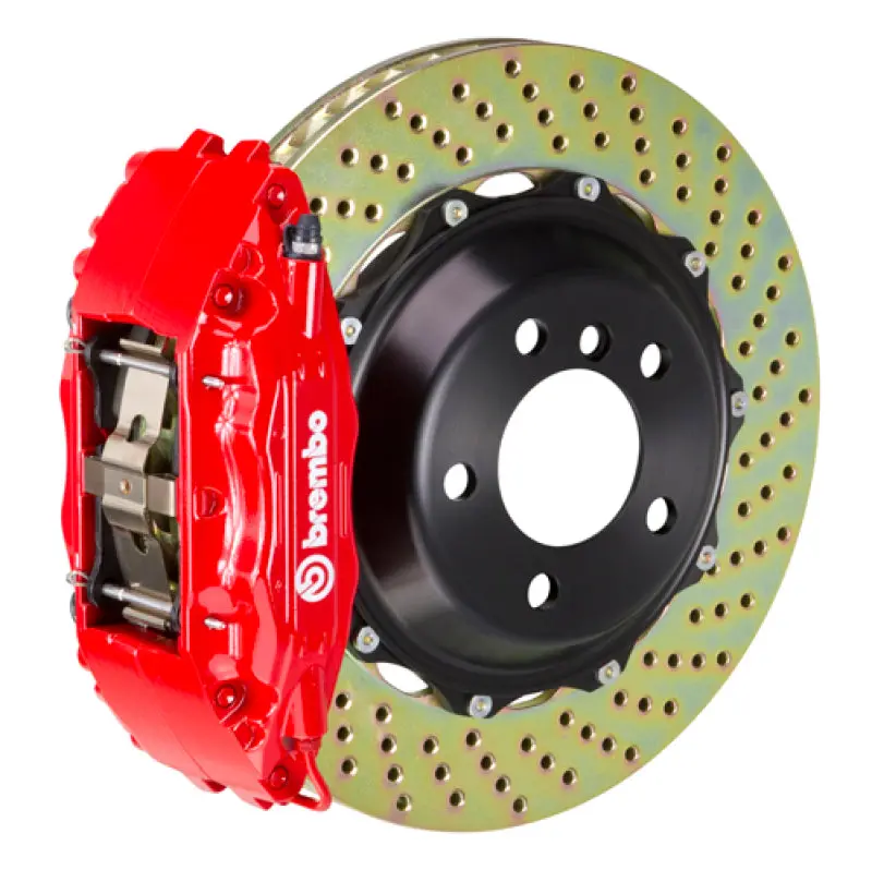 Brembo Gt Brake Kit For 2006–2012 Bmw 325I (Non-Xdrive) – Front 4-Piston Calipers, Drilled 355X32Mm Two-Piece Rotors 1
