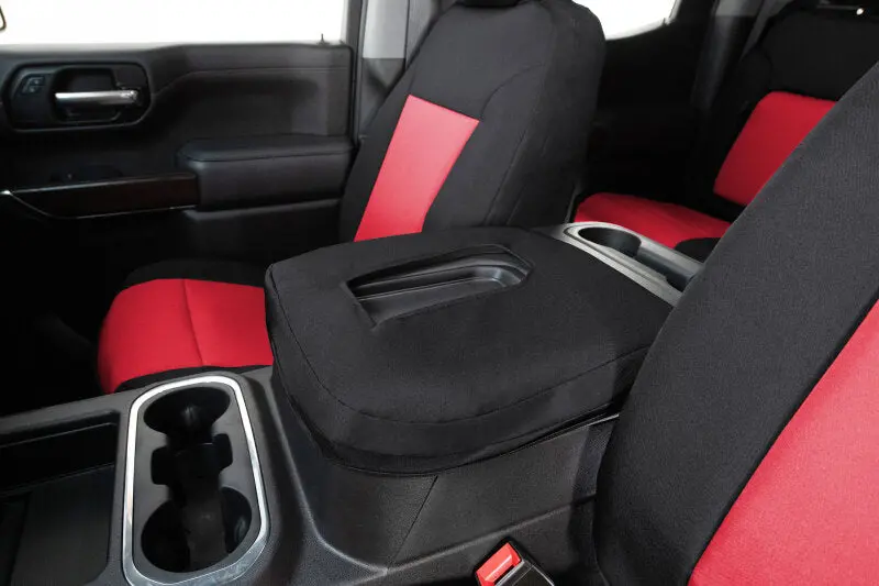 Covercraft 22-24 Chevrolet Silverado Endura Precisionfit Custom Front Row Seat Covers - Red/Black 1