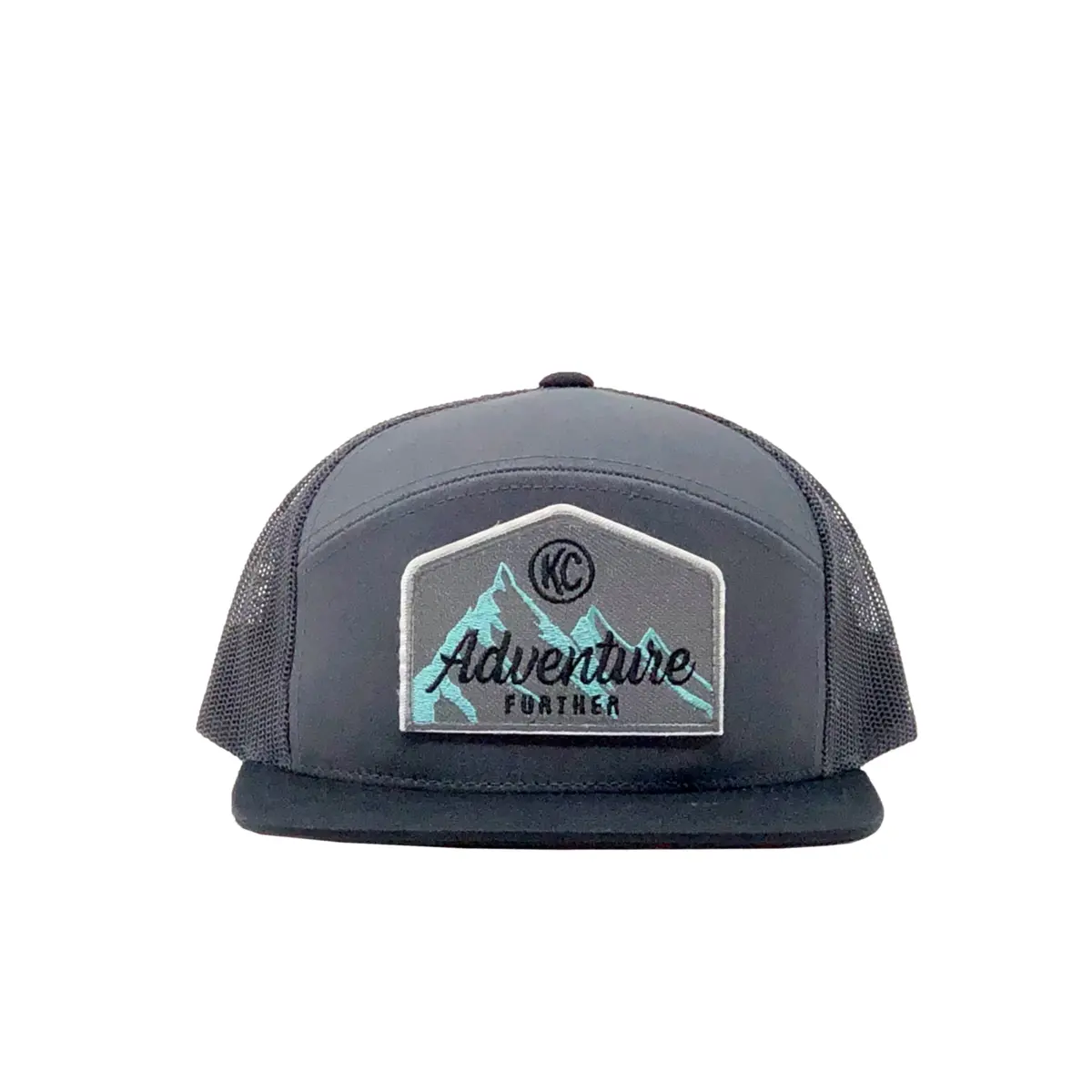 Mountain Adventures Flat-Bill Trucker Hat – Grey, One Size Fits Most 1