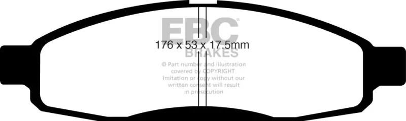 Ebc Greenstuff Front Brake Pads For 2005–2006 Infiniti Qx56 (5.6L V8) 1
