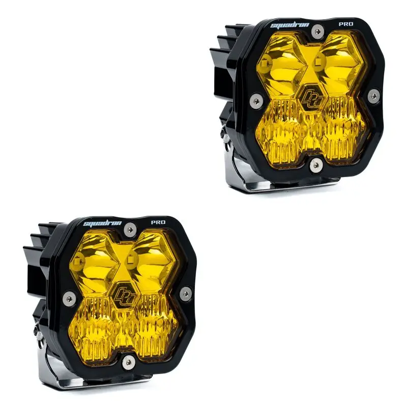 Baja Designs Squadron 2.0 Pro Led Light Pair – Amber Driving/Combo Beam (No Harness Included) 1
