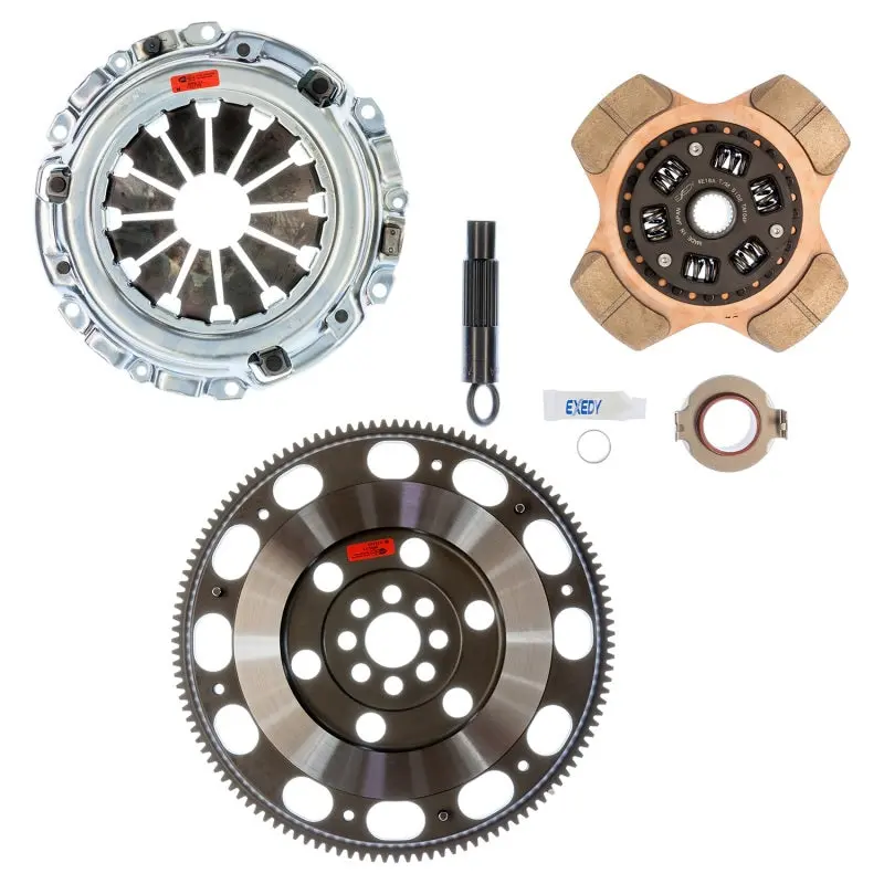 Exedy Stage 2 Cerametallic Clutch Kit For 2002–2006 Acura Rsx Base – Includes 4-Puck Disc & Lightweight Flywheel 2