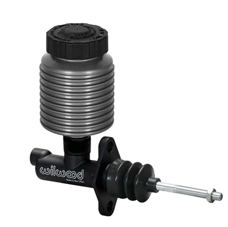 Wilwood Compact Remote Master Cylinder With Direct-Mount Anodized Aluminum Reservoir (1.12" Bore, 1/8-27 Npt) 1