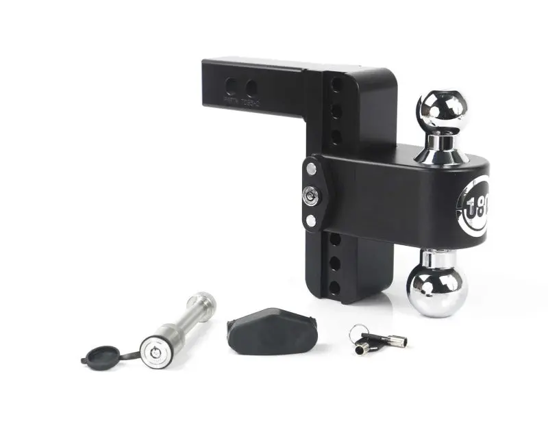 Weigh Safe 180 Series Adjustable Drop Hitch – 6" Drop, 2" Shank, 10,000 Lb Gtw / 12,500 Lb Gtwr Capacity, Black Cerakote Finish 1