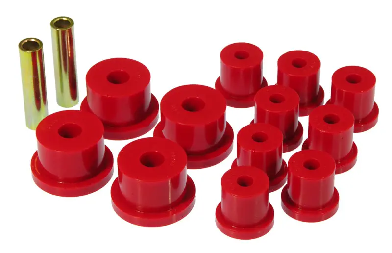 Prothane Red Rear Spring And 1/2-Inch Shackle Bushings For 1964–1973 Ford Mustang 1