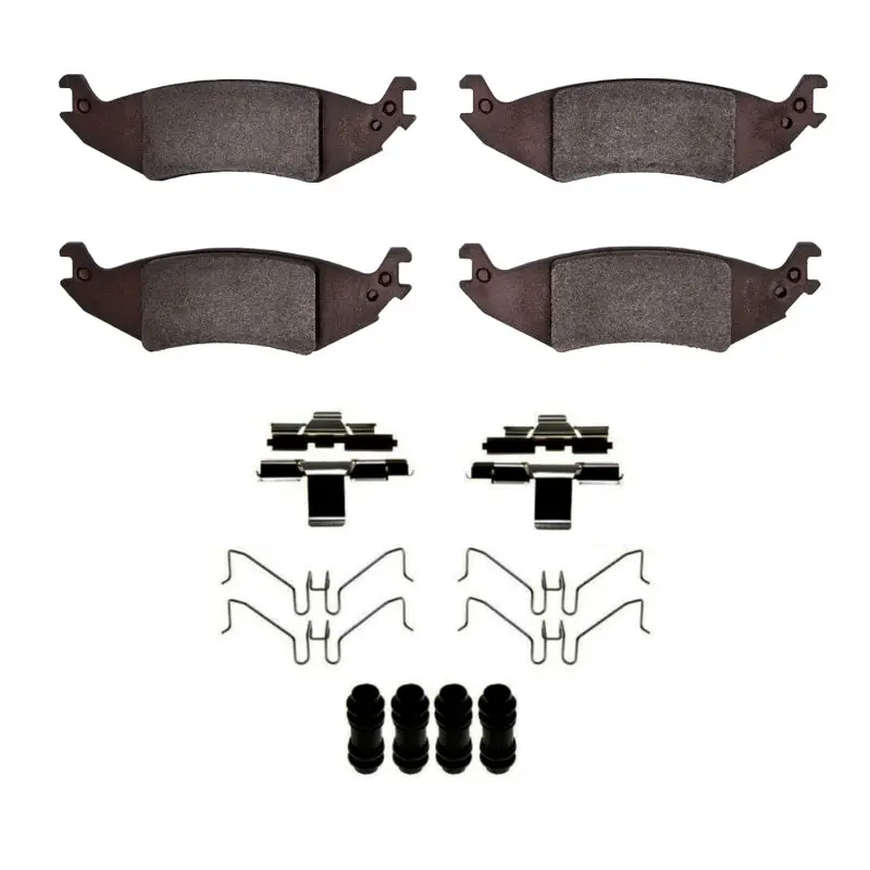 R1 Rear Semi-Metallic Brake Pad & Hardware Kit For 2004–2006 Ford E-150 Club Wagon 1