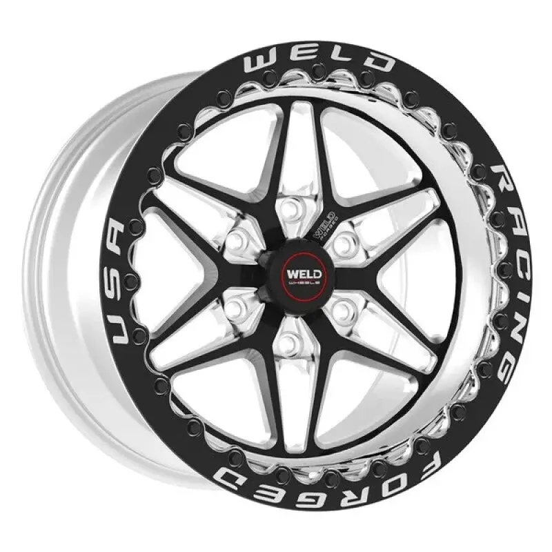 Weld S81Hd Forged Aluminum Drag Wheel – 17X9.5", 6X5.5", +3.540" Backspace, Gloss Black 1